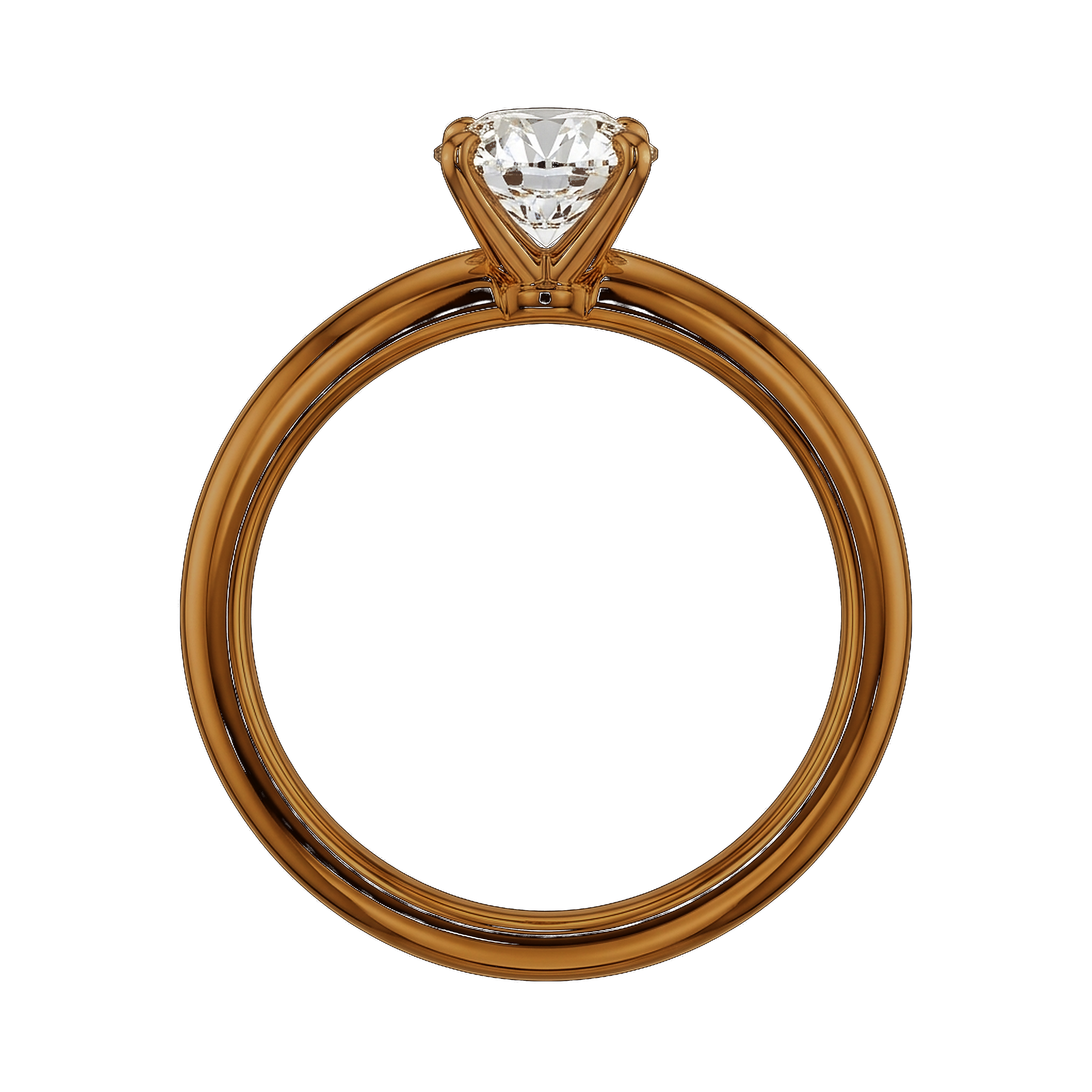 Avesta 18K Solstice Gold Solitaire Diamond Ring